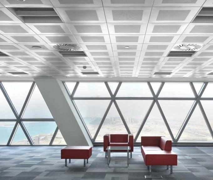 Clip In Aluminum Metal Ceiling 600x600MM , Perforated Aluminum Ceiling
