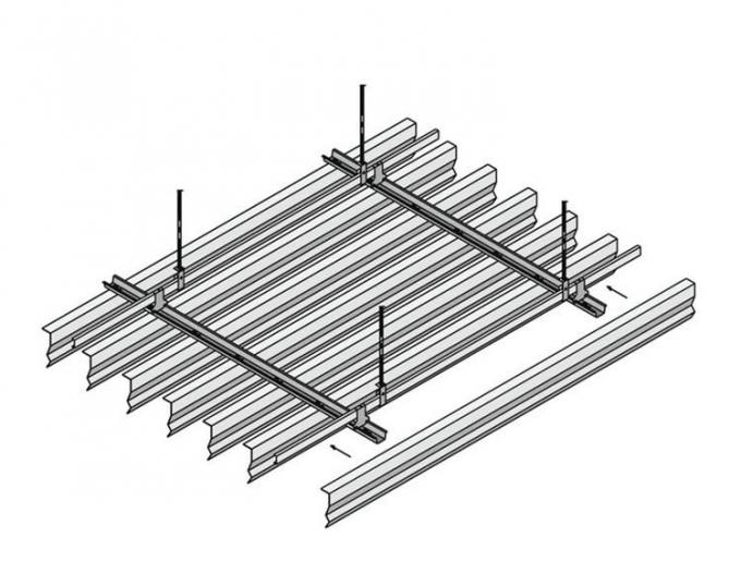 100mm Height Metal Ceiling Channel Shops Aluminium Ceiling Tiles