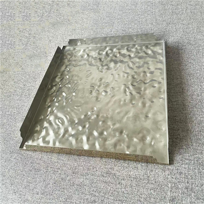SS304 Water Ripple Steel Sheet 300x300 Concealed Mirror Finished