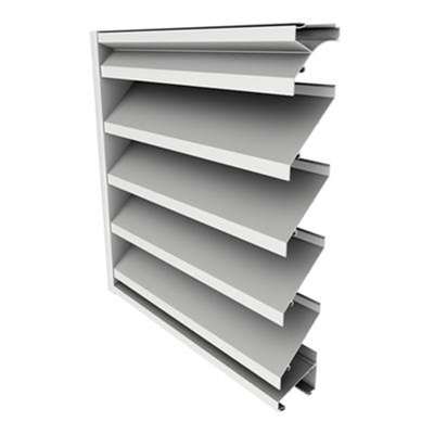 132mm High Aluminum Sun Louver Multifunctional Outdoor Louvered Shutters