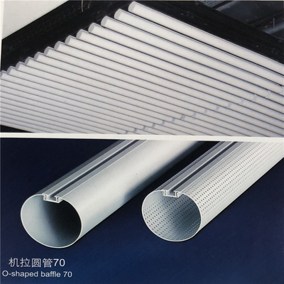 Dia 70mm Aluminum Metal Ceiling O-Shaped Rolled Baffle Ceiling System
