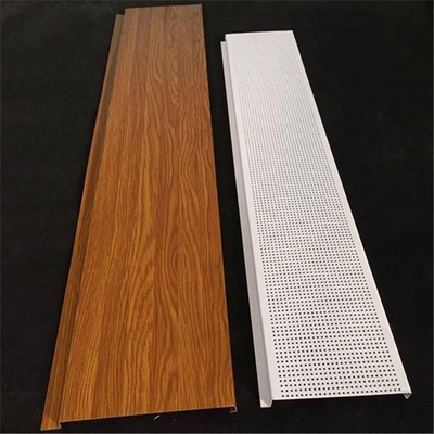 Perforated G200 Aluminum Metal Ceiling G Shaped ISO14001 Powder Coating