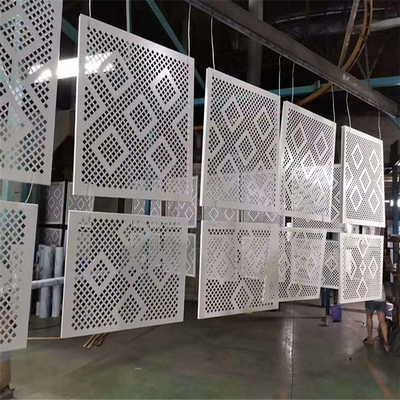 Square Edge Perforated Metal Panel 0.4mm-3mm PVDF Custom Perforated Aluminum Sheet