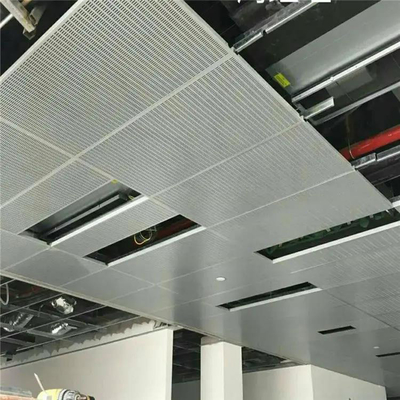 600x1200mm Hook On Acoustic Perforated Ceiling Tiles 0.7mm Thick