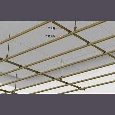 0.2-0.5mm Spring Tee Ceiling System Galvanized Finished For Clip In Ceiling Triangular Keel