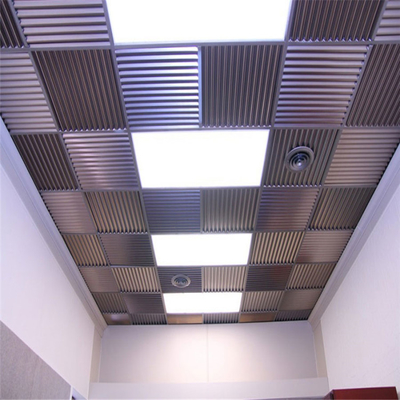 0.6mm Corrugated Metal Ceiling Waterproof Powder Coated Lightweight With T Bar
