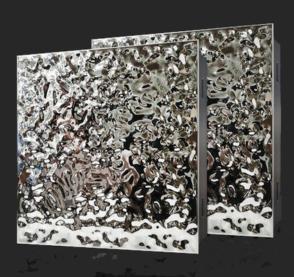 SS304 Water Wave Stainless Steel Panel Reflective Water Ripple Metal Sheet