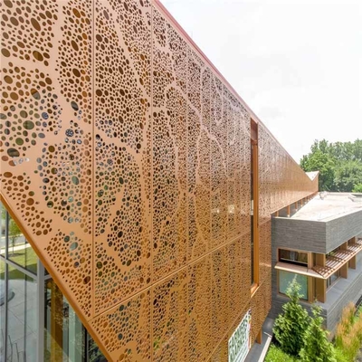 Exterior Perforated Facade Cladding Panels ISO9001 Sound Absorption
