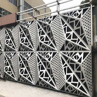 Aluminum Facade 3D Laser Cut Metal Wall Panels Customized Pattern