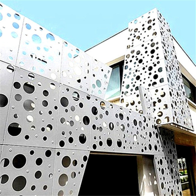 Aluminium Perforated Wall Cladding Panels Exterior 4mm Thickness