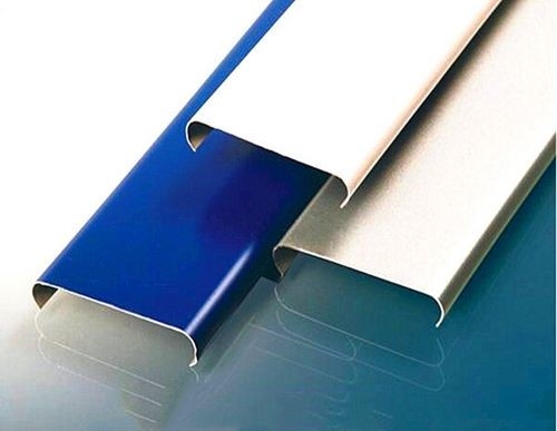 Linear U Strip Ceiling Aluminium Strip 85mm Width Silver Color Strip Panel