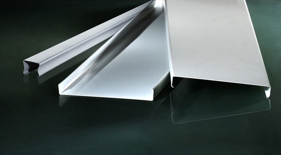 Fireproof Aluminum Alloy U Strip Metal Ceiling 185x3000mm For Conference Room