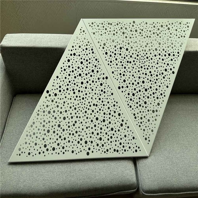 0.9mm Aluminum Metal Ceiling Triangle Shaped Clip In Suspended Perforated Ceiling Tile