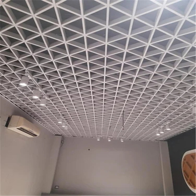 Airport Aluminum Metal Ceiling Grid 100*100*100 Triangular Open Cell Ceiling