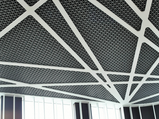 Sound Absorption Fireproof Aluminum Grid Ceiling For Walkways Trestles