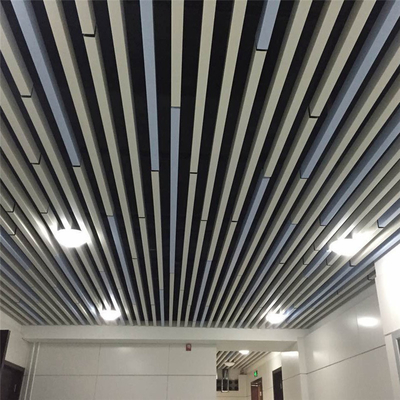 50X100 Baffle Metal Ceiling GI Aluminum U Shaped Acoustic Baffle Ceiling Tiles