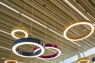 Shopping Hall Linear Metal Strip Ceiling , 85mm Acoustic Suspended Ceiling Tiles