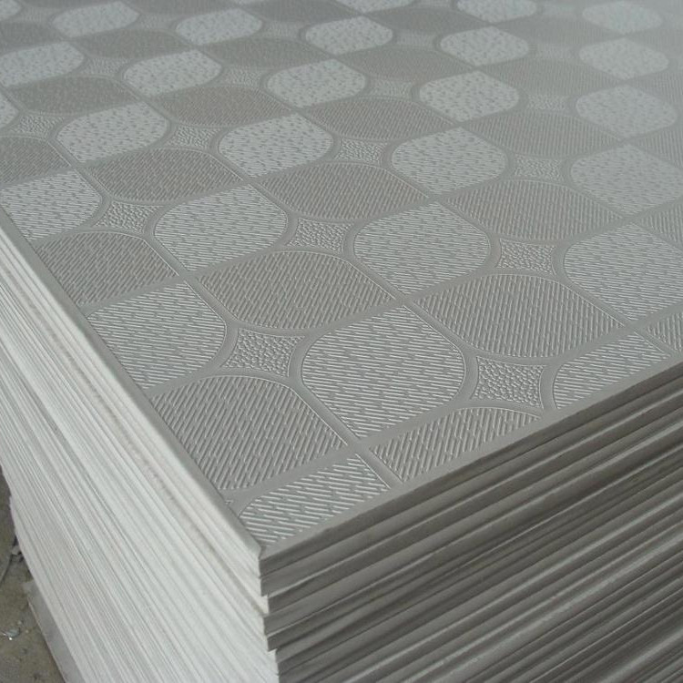 603x603 Plasterboard Gypsum Board PVC Gypsum Ceiling Tiles 7-12mm