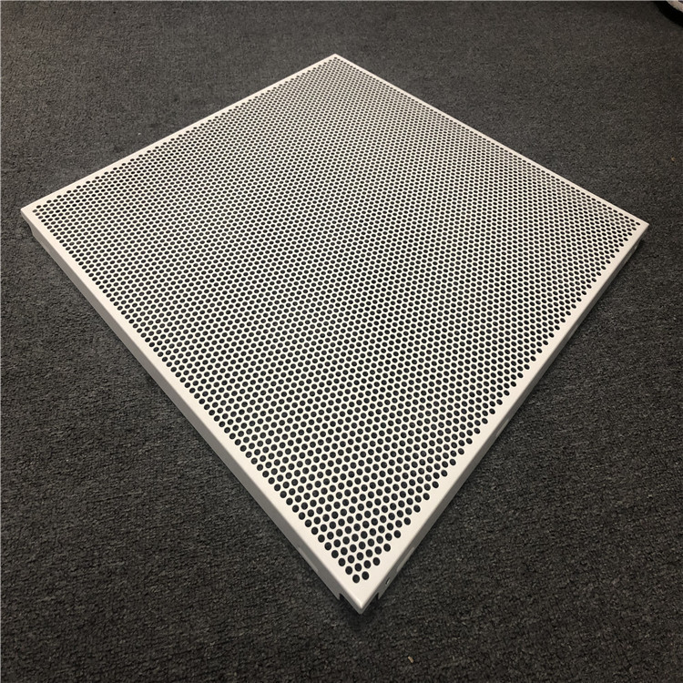 PVDF Galvanized Steel Ceiling Panels Concealed Square Edge Perforated Pattern