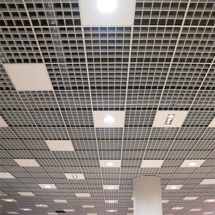 600x600 Aluminum Metal Ceiling Corruption Proof T Grid Open Grid