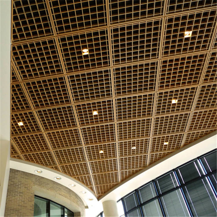 T Bar Aluminum Metal Ceiling 100x100mm Grid With Frame Heat Transfer