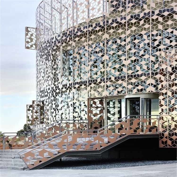 Aluminium Perforated Wall Cladding Panels Exterior 4mm Thickness