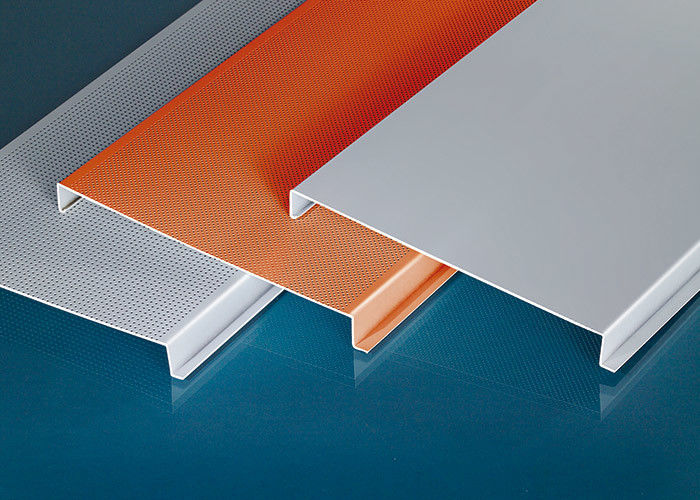 Residential Linear Metal Strip Ceiling 300mm Width Suspended False