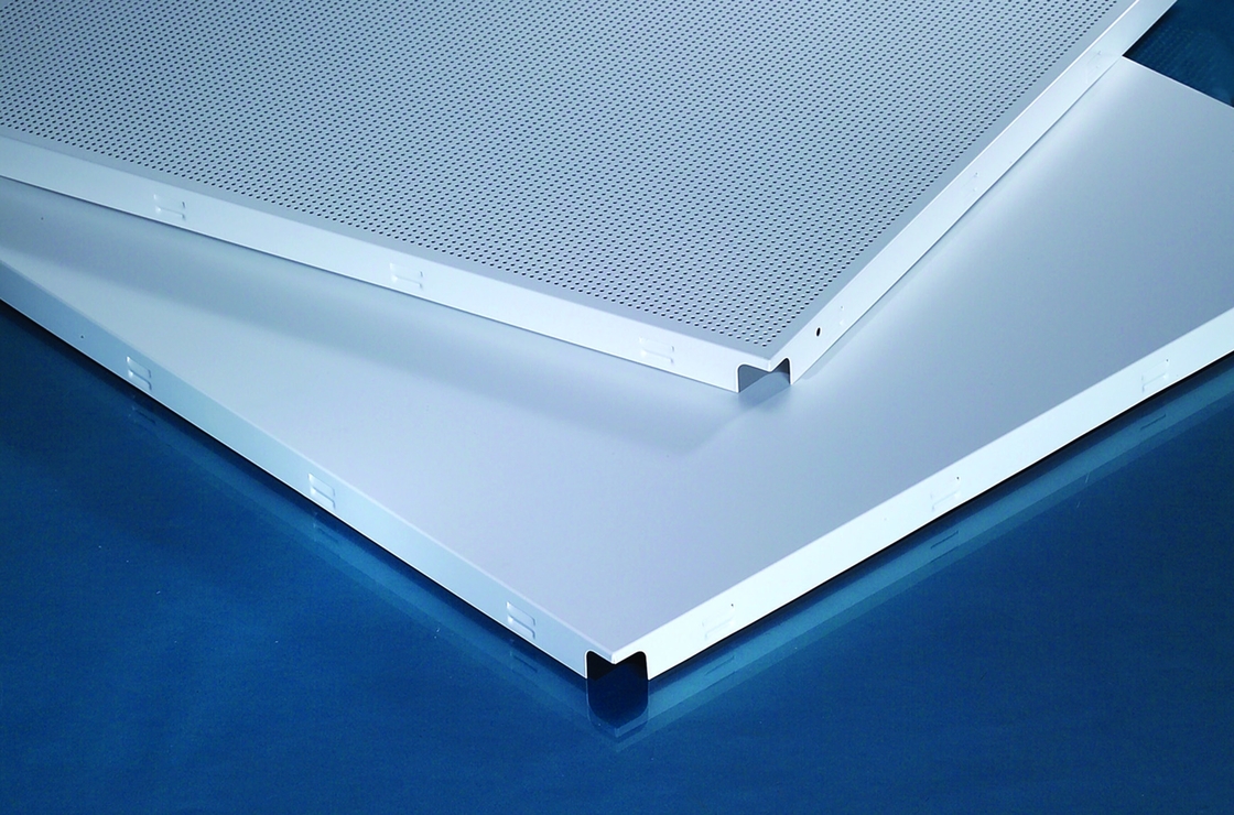 600x600mm Metal Clip In Ceiling Tiles With Hidden Frame Non Problematic Installation