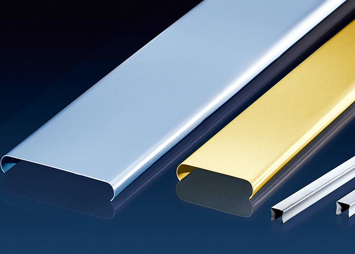 Shopping Hall Linear Metal Strip Ceiling 85mm Acoustic Suspended