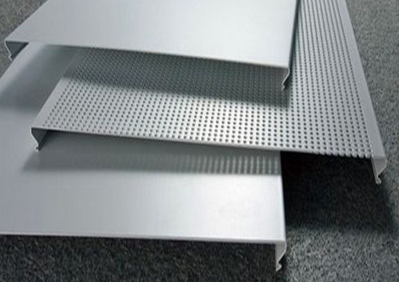 C100 Bevelled Edges Perforated Aluminum Ceiling Panels RAL Colors