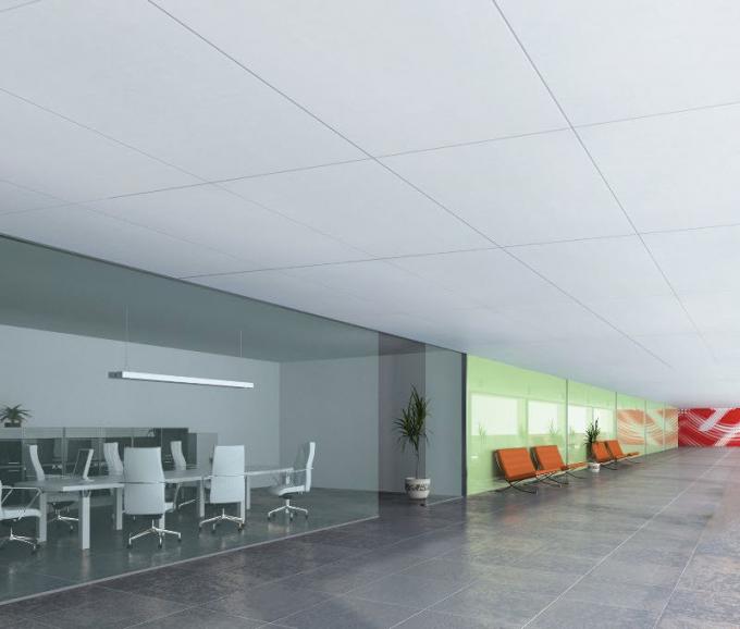 Perforated Plain Snap In Ceiling Tiles Concealed 600x1200mm ISO9001
