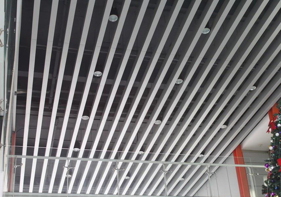 Suspended Aluminum U Baffle Ceiling Galvanized Steel 600x600mm