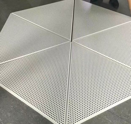 1mm Triangular Metal Ceiling Tiles Perforated Aluminium ISO9001
