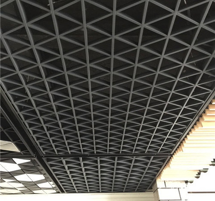 0.3mm-0.9mm Restaurant Metal Ceiling Tiles Fireproof Concealed False Open Cell