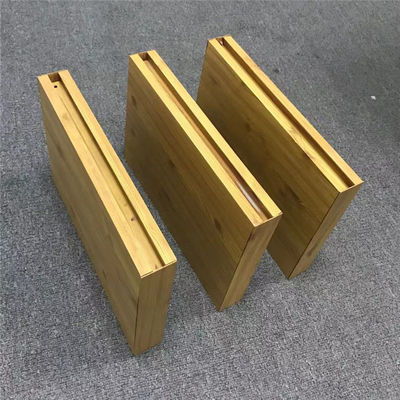 Wood Grain Design Aluminum Metal Ceiling Extruded Box Baffle Ceiling