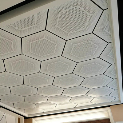 462x462x462x462x462x462 Perforated Aluminum Metal Ceiling Hexagonal Ceiling Tile