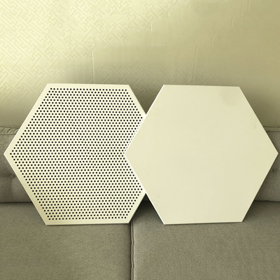 1100 Aluminum Metal Ceiling Hexagon Ceiling Panels 404mm Clip In