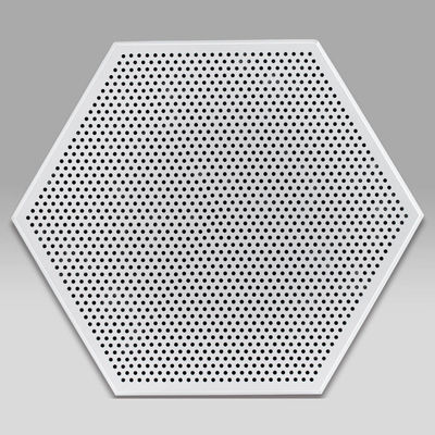 Aluminum Metal Ceiling Hexagon Ceiling Panels 404mm Clip In
