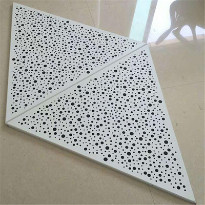 Plain surface Aluminum Metal Ceiling Beveled Edge Waterproof Triangle Clip In
