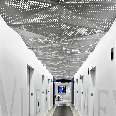 Aluminum Random Perforated Ceiling Design PVDF Coated Hallway Ceiling Design