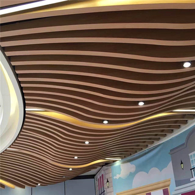 Wave Aluminum Interior Ceiling Design 1.5mm Baffle Ceiling Design