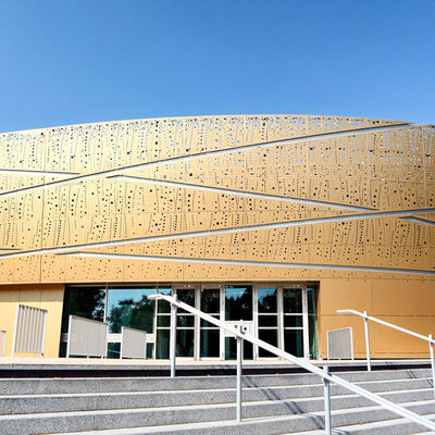 Custom Aluminum alloy panel Exterior Perforated Facade Panels PVDF aluminium panels for facade