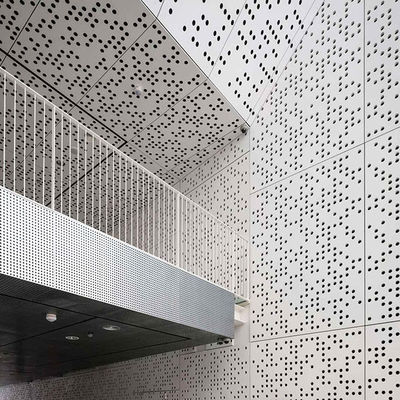 Custom Aluminum alloy panel Exterior Perforated Facade Panels PVDF aluminium panels for facade