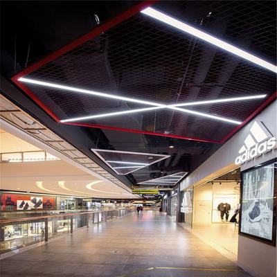 Powder Coated Metal Mesh Ceiling Tiles Suspended Expanded Metal Ceiling Panels