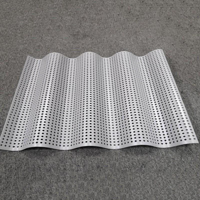 Customized Aluminum Corrugated Metal Ceiling 2mm Thickness Non Perforated