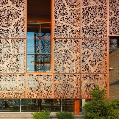 Exterior Perforated Facade Cladding Panels ISO9001 Sound Absorption