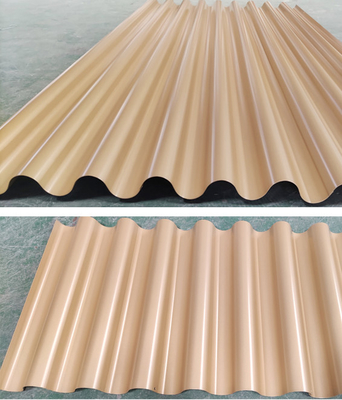 Aluminum Corrugated Metal Ceiling Panels Polyester Powder Coated