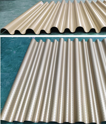 Aluminum Corrugated Metal Ceiling Panels Polyester Powder Coated