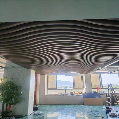 Acoustic Design Ceiling Metalwork Aluminum Baffle Wave Ceilings