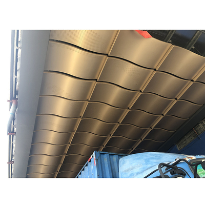 Curved Aluminum Metal Ceiling 19mm Height PVDF coating